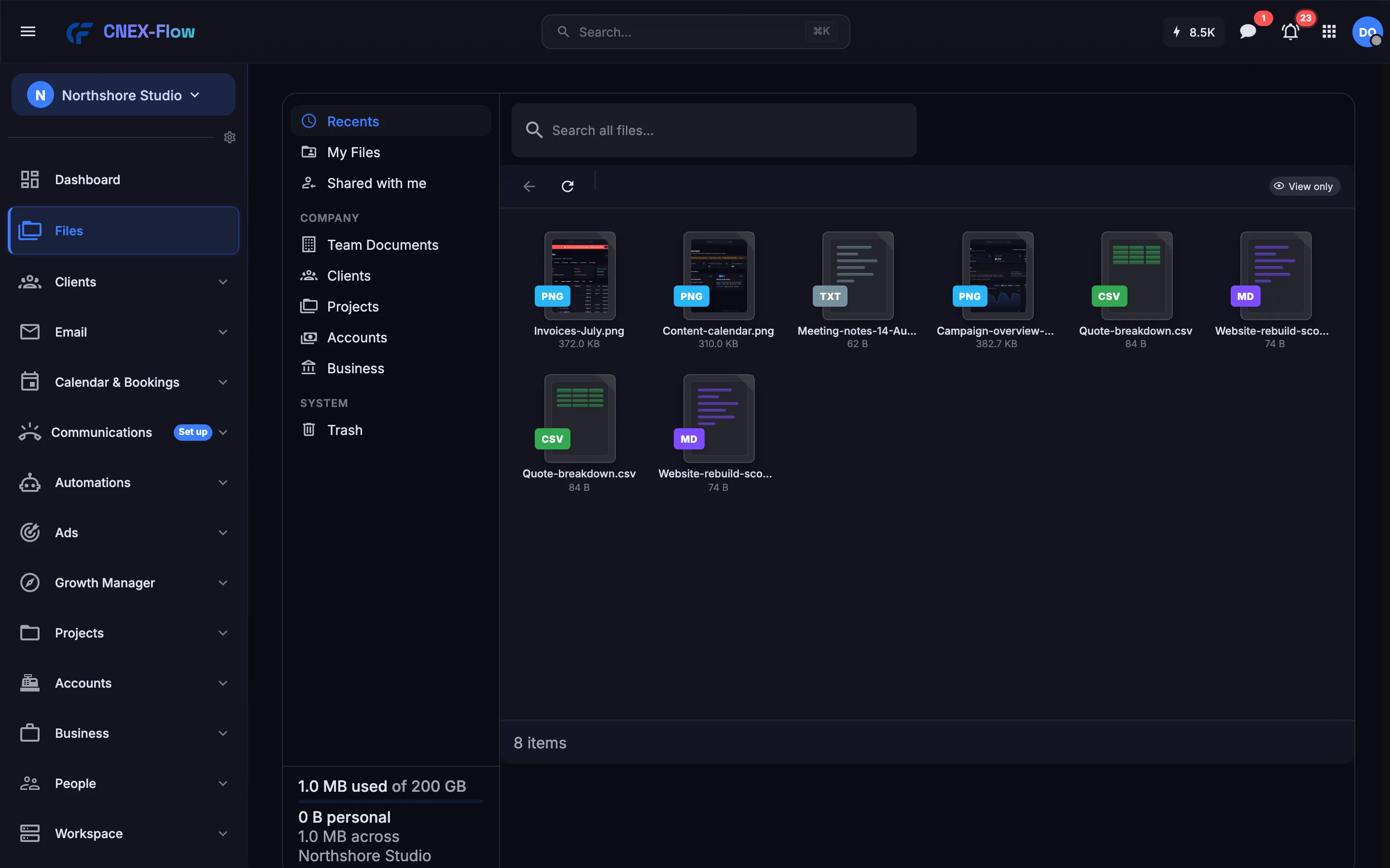 A document preview with the sharing dialog